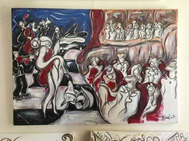 Peinture intitulée "CAFE CHANTANT" par Josephine Bonì, Œuvre d'art originale