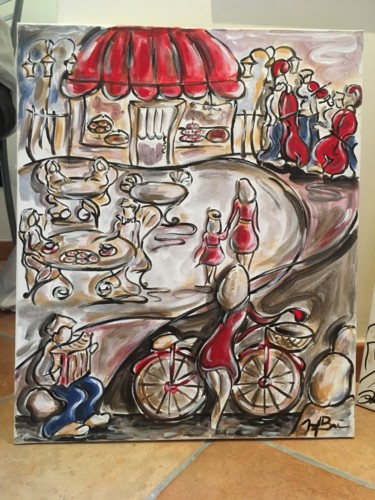 Painting titled "PROMENADE" by Josephine Bonì, Original Artwork