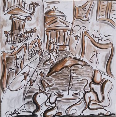 Pittura intitolato "POESIA METROPOLITAN…" da Josephine Bonì, Opera d'arte originale
