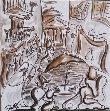 Painting titled "POESIA METROPOLITAN…" by Josephine Bonì, Original Artwork