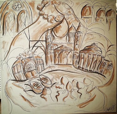 Painting titled "POESIA METROPOLITAN…" by Josephine Bonì, Original Artwork