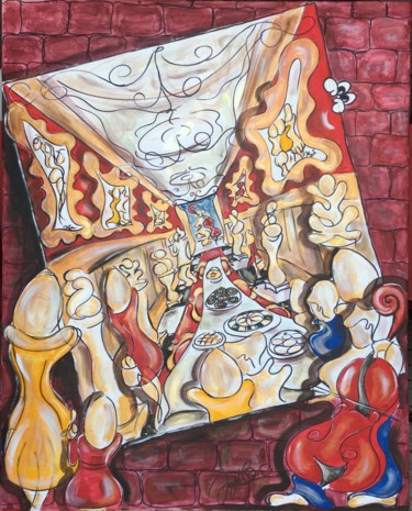 Painting titled "le mur 2017" by Josephine Bonì, Original Artwork