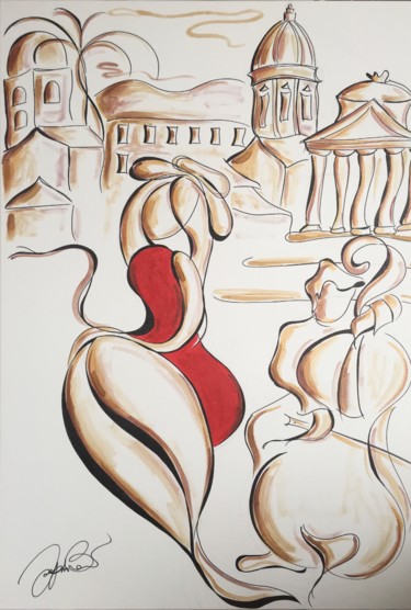 Peinture intitulée "Palermo Città Capit…" par Josephine Bonì, Œuvre d'art originale