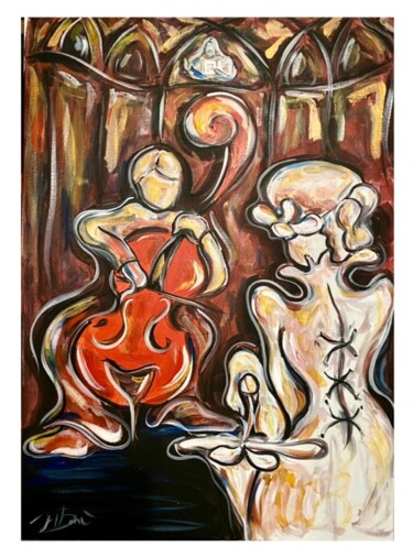 Painting titled "The Cellist 2022" by Josephine Bonì, Original Artwork, Acrylic