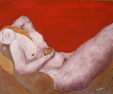 Картина под названием "pausa caffè" - Josephine Bonì, Подлинное произведение искусства