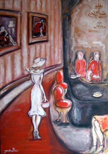 Painting titled "le café de l'Opéra" by Josephine Bonì, Original Artwork