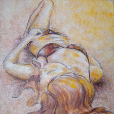 Painting titled "sabbia dorata (2)" by Josephine Bonì, Original Artwork, Acrylic
