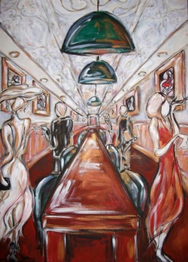 Painting titled "Vernissage" by Josephine Bonì, Original Artwork