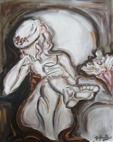 Pittura intitolato "Pausa Caffè: Ricordi" da Josephine Bonì, Opera d'arte originale