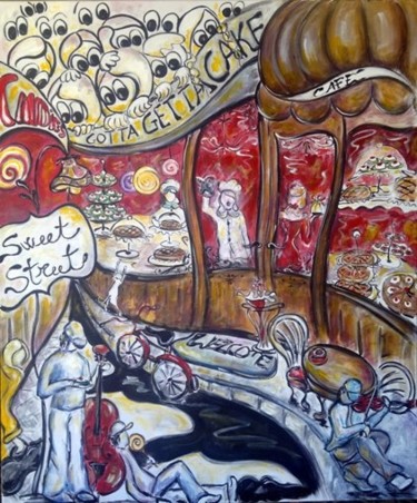 Painting titled "GOTTA GETTA CAKE" by Josephine Bonì, Original Artwork