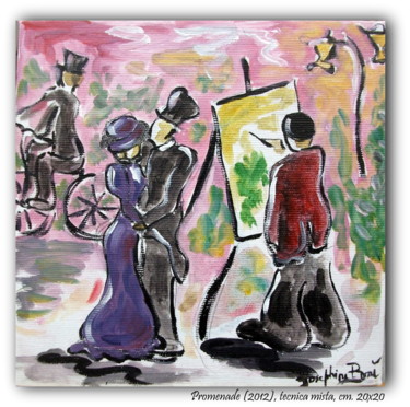 Peinture intitulée "Promenade" par Josephine Bonì, Œuvre d'art originale, Autre