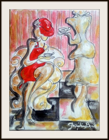 Painting titled "Coffebreak" by Josephine Bonì, Original Artwork