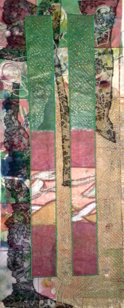 Art textile intitulée "Le torchon de Mémé 2" par Joséphine Montiel, Œuvre d'art originale