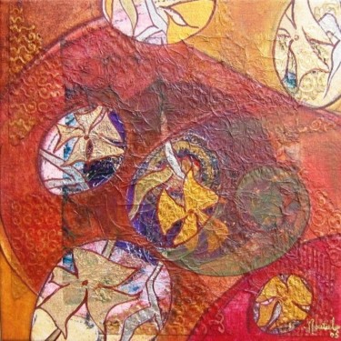 Painting titled "Bulles d'espaces 1" by Joséphine Montiel, Original Artwork, Acrylic