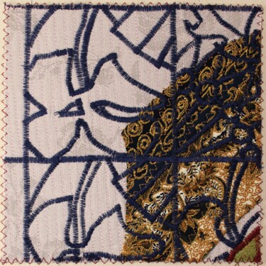 Art textile intitulée "la roue de la fortu…" par Joséphine Montiel, Œuvre d'art originale, Tissu Monté sur Verre