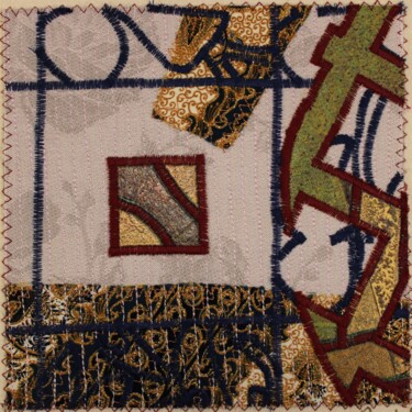 Art textile intitulée "La roue de la fortu…" par Joséphine Montiel, Œuvre d'art originale, Tissu Monté sur Verre