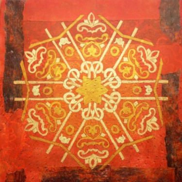 Painting titled "Mandala andalou" by Joséphine Montiel, Original Artwork