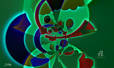 Digitale Kunst getiteld "Cat" door Joseph Pllo, Origineel Kunstwerk, Digitaal Schilderwerk