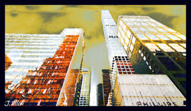 Arte digitale intitolato "City 432 park" da Joseph Pllo, Opera d'arte originale, Pittura digitale