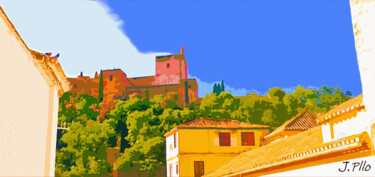 Arts numériques intitulée "Alhambra2" par Joseph Pllo, Œuvre d'art originale, Peinture numérique
