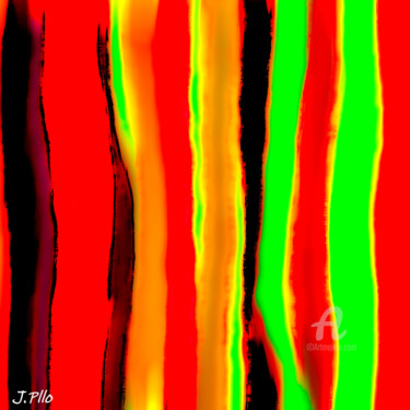 Digitale Kunst mit dem Titel "verticales 5" von Joseph Pllo, Original-Kunstwerk, Digitale Malerei