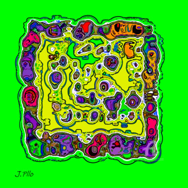 Digitale Kunst mit dem Titel "zentrino" von Joseph Pllo, Original-Kunstwerk, Digitale Malerei