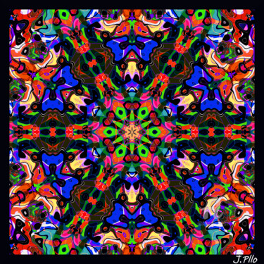 Digital Arts titled "mandala1" by Joseph Pllo, Original Artwork, Digital Painting