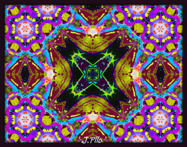 Digital Arts titled "mandala6" by Joseph Pllo, Original Artwork, Digital Painting