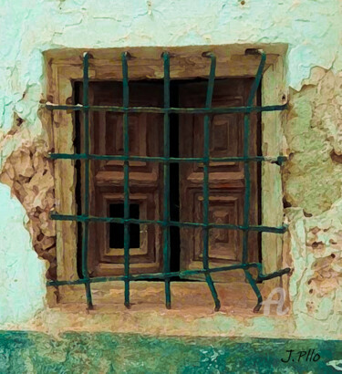 Digital Arts titled "old window" by Joseph Pllo, Original Artwork, Digital Painting