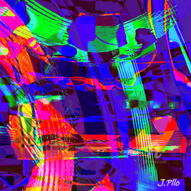 Arte digital titulada "piros" por Joseph Pllo, Obra de arte original, Pintura Digital