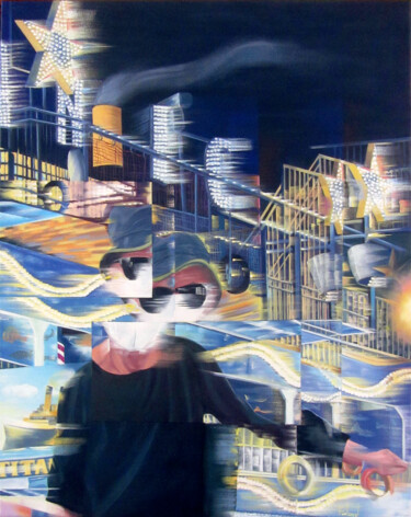 Painting titled "Titánic (Un dia qua…" by Josep Maria Fontanet Sureda, Original Artwork, Oil Mounted on Wood Stretcher frame