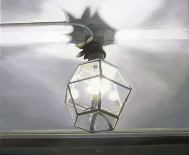 Schilderij getiteld "Darrera Llum 4" door Josep Maria Fontanet Sureda, Origineel Kunstwerk, Olie Gemonteerd op Frame voor ho…
