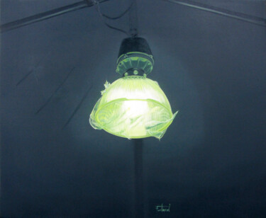 Malerei mit dem Titel "Llum verda" von Josep Maria Fontanet Sureda, Original-Kunstwerk, Öl Auf Keilrahmen aus Holz montiert