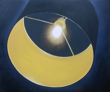 Картина под названием "Lluna llum" - Josep Maria Fontanet Sureda, Подлинное произведение искусства, Масло Установлен на Дере…