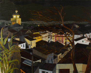 Pintura titulada "Nocturn 2" por Josep Maria Fontanet Sureda, Obra de arte original, Oleo Montado en Bastidor de camilla de…