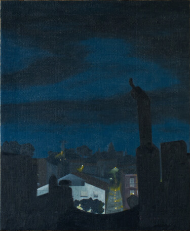 Pittura intitolato "Nocturn 7" da Josep Maria Fontanet Sureda, Opera d'arte originale, Olio Montato su Telaio per barella in…