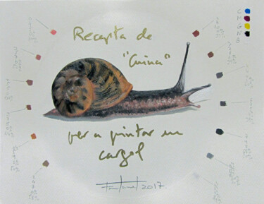 Peinture intitulée "Recepte per a pinta…" par Josep Maria Fontanet Sureda, Œuvre d'art originale, Huile