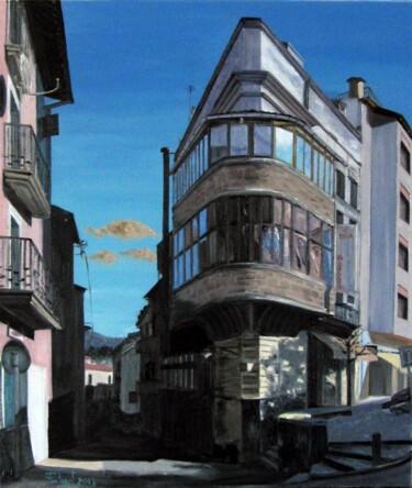 Pintura titulada "Arquitectura angular" por Josep Maria Fontanet Sureda, Obra de arte original, Oleo Montado en Bastidor de…