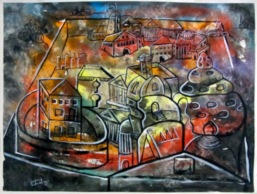 Картина под названием "imaginari 2" - Josep Maria Fontanet Sureda, Подлинное произведение искусства, Акрил