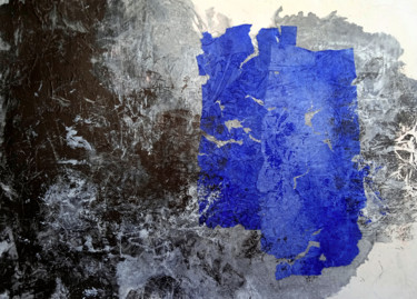 Schilderij getiteld "Two blue shapes" door Josep Obradors, Origineel Kunstwerk, Acryl