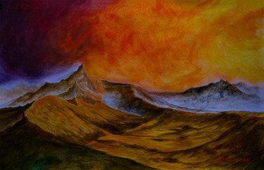 Schilderij getiteld ""El valle de luz"" door José Balbuena, Origineel Kunstwerk, Inkt