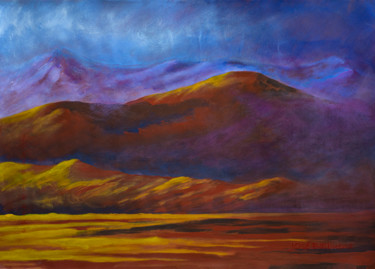 Pintura intitulada ""Andando el valle"" por José Balbuena, Obras de arte originais, Acrílico
