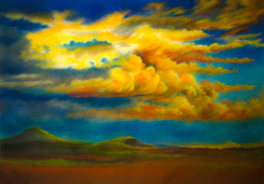 Pintura titulada ""Horizonte de luz"" por José Balbuena, Obra de arte original, Pastel