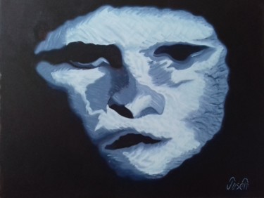 Peinture intitulée "Un visage dans la n…" par Josett, Œuvre d'art originale, Huile