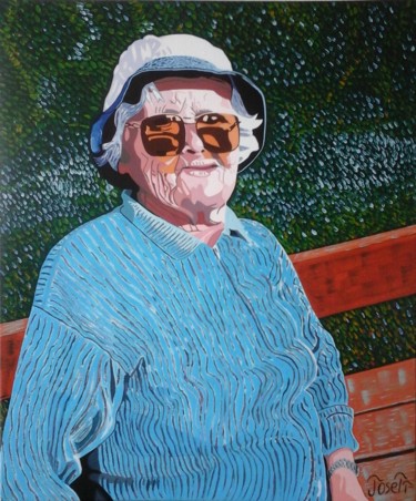 Peinture intitulée "Paulette" par Josett, Œuvre d'art originale, Huile