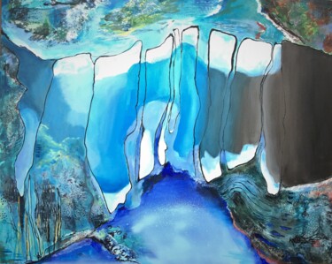 Painting titled "CANYONS" by Josette Karsenti (josie), Original Artwork, Acrylic