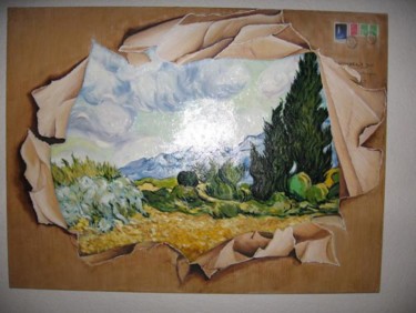 Pittura intitolato "hommage à Van Gogh" da José Windels, Opera d'arte originale