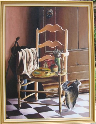 Painting titled "Adieu l'artiste" by José Windels, Original Artwork