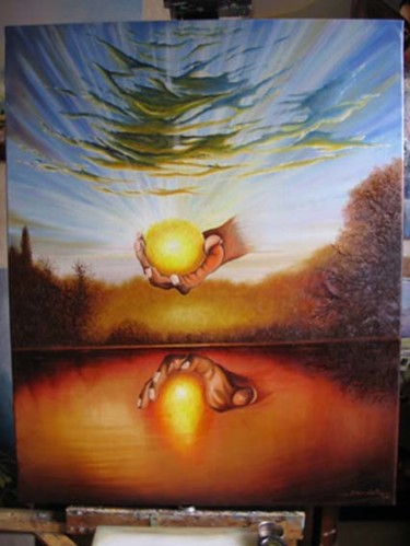 Peinture intitulée "Soleil" par José Windels, Œuvre d'art originale