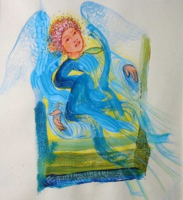 Peinture intitulée "les anges (détail)" par Joshima, Œuvre d'art originale, Huile